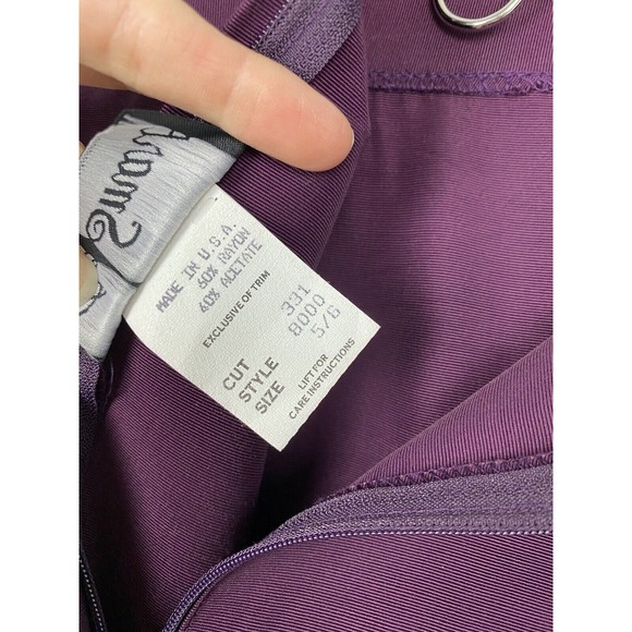 Vintage Be Smart Womens Size 5/6 Eggplant Purple Back Zip Pencil Skirt - Picture 9 of 10